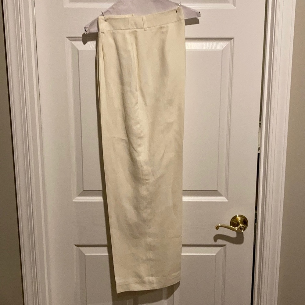 J. crew linen pants, women’s 6, cream